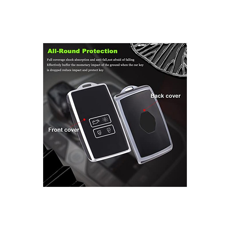 Funda de TPU para llave de Renault Koleos Captur Megane