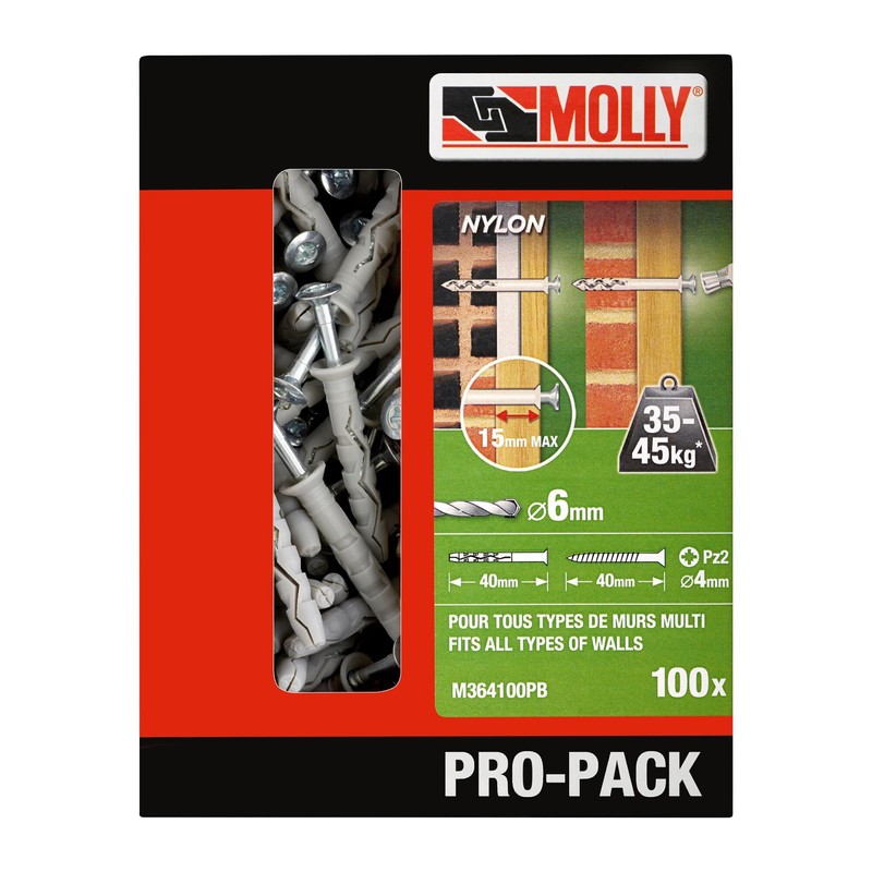 Molly M364100PB Accessory Plug Wrench 100 Pieces 6 x 40