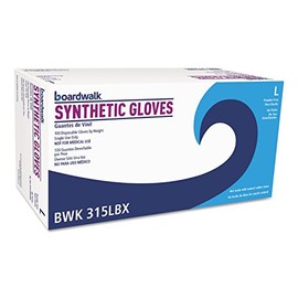 Boardwalk 315LCT Powder-Free Synthetic Vinyl Gloves Large Cream 4 mil 1000/Carton