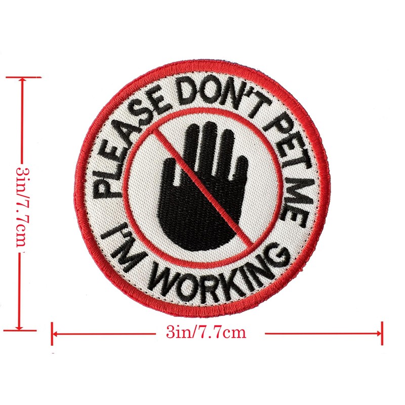 Tactical Service Dog Patch 3" Please Don't Pet Me I'm