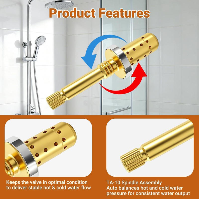 Shower Valve Rebuild Kit Compatible with Symmons Temptrol, Includes TA-10
