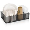 Paper plate organizer for Kitchen Countertop,Flatware Utensil Caddy,Utensil Holder Organizer
