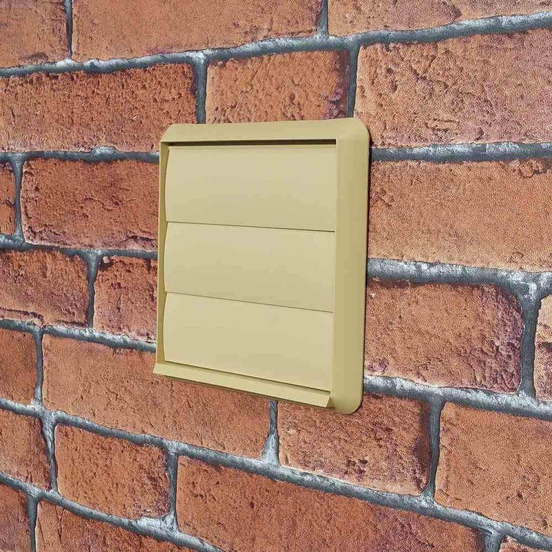 Kair Beige Gravity Grille 155mm External Dimension Ducting Air Vent