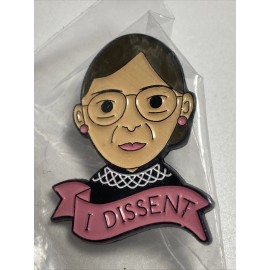 Ruth Bader Ginsburg RBG I Dissent 1.25" Lapel Enamel Pin NEW B11CA