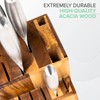 Coninx Acacia Wood Kitchen Knife Block - 15 Slots Knife