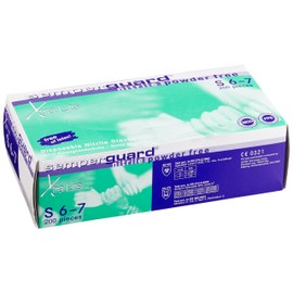 Semperguard 3000001617 XtraLite Disposable Protection and Examination Gloves Made of Nitrile Latex, Powder-Free, Size S, 6-7, Lavender Blue (Pack of 200)