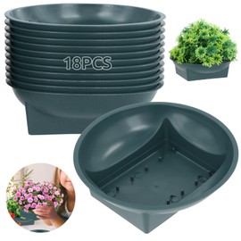 Lnrueg 18 Pcs Floral Supplies Green Bowls for Flower Arrangements, Floral Arrangements Bowls for Holiday Wedding Fresh Flower Decoration Supplies
