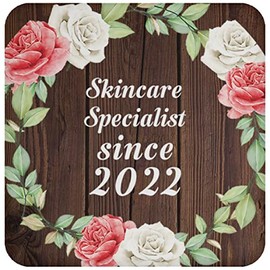 Designsify Gifts, Skincare Specialist Since 2022, Drink Coaster A Mat Wipe-Clean Non-Slip Non-Skid Cork Back, for Birthday Anniversary Mom Dad Parents Fathers Mothers Day Party, to Men Women Him Her
