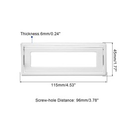 sourcing map 2 Pcs Flush Pull Handle, 3.8 Inch Hole Center Hidden Recessed Furniture Grip Cabinets Door Square Pull Ring Handles with Screws for Drawers Cupboard, 4.5 Inch Length, Silver