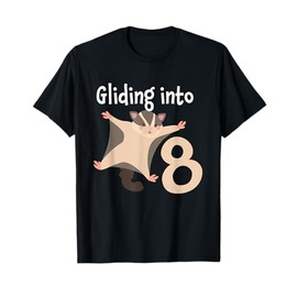 Sugar Glider Gliding into 8 Flying Squirrel Birthday Party T-Shirt