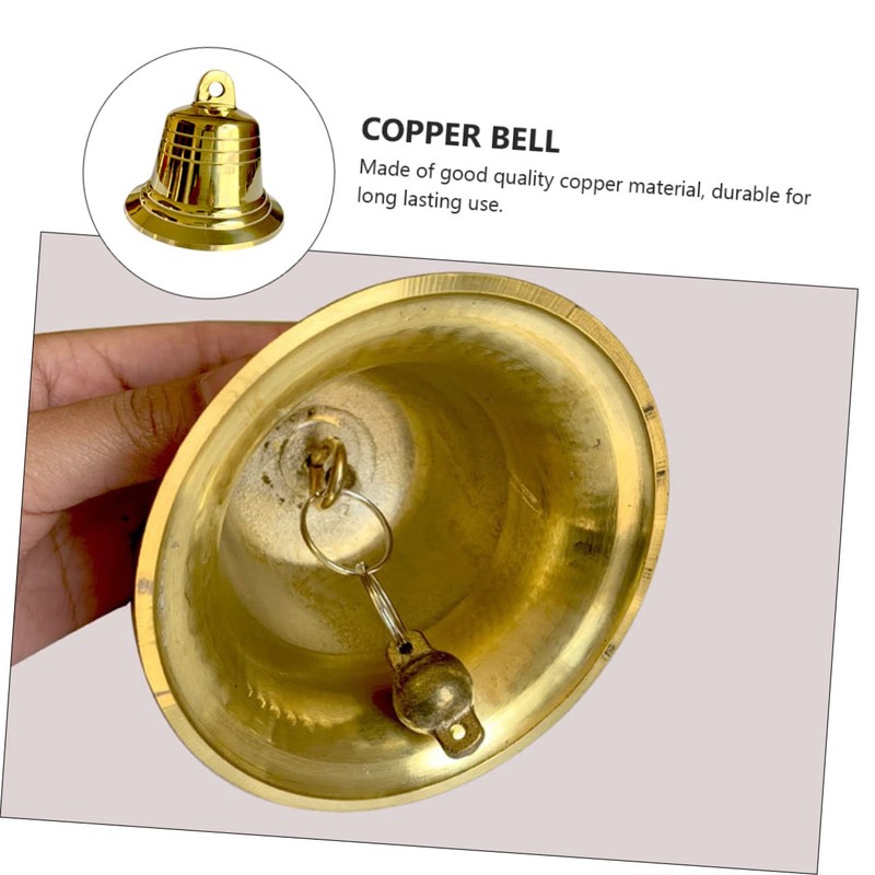 Levemolo Copper Bell Pendant Heavy Duty Metal Bell Excellent Resonance