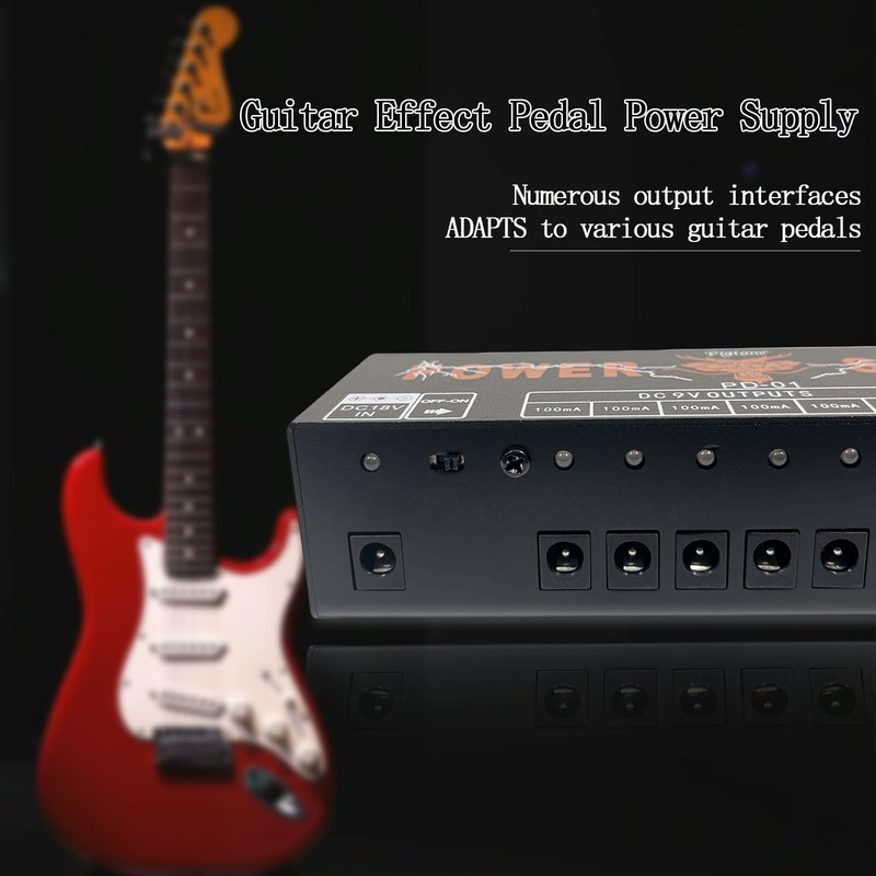 Pigtone PD-01 Guitar Pedal Power Supply 10 Isolated DC Output