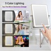 FASCINATE 5000mAh Rechargeable Wall Mounted Makeup Mirror with Lights, 8.7