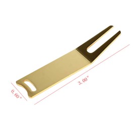 brandname jinyatu Metal Bending Golf Divot Repair Tool Golf Divot Tools Golf Green Divot Fork Curved Spit Golf Green Accessories 4 Pieces, gold
