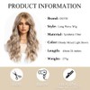 OUFEI Blonde Mixed Light Brown Long Wavy Wig for Women