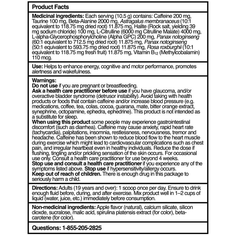 Bucked Up Pre-Workout Powder, 25 Serve (Crisp Apple)