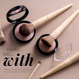 BS-MALL - Juego profesional de 18 brochas de maquillaje con cerdas de fibra sintética de alta calidad para bases, correctores de polvos, sombras de oj