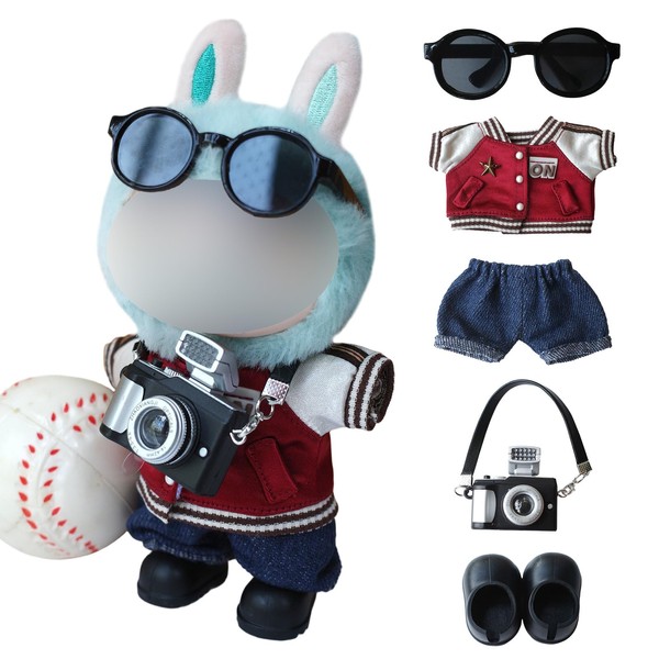 5-Piece Doll Clothes Set for 17cm Mini Dolls, Stylish Outfits