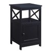 Convenience Concepts Oxford End Table with Cabinet, Black