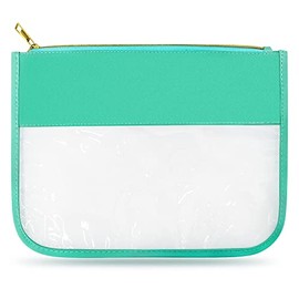 LOKFAR - Bolsa de maquillaje transparente de nailon impermeable, bolsa de artículos de cambiador, bolsa de viaje de chenilla para mujer, Verde