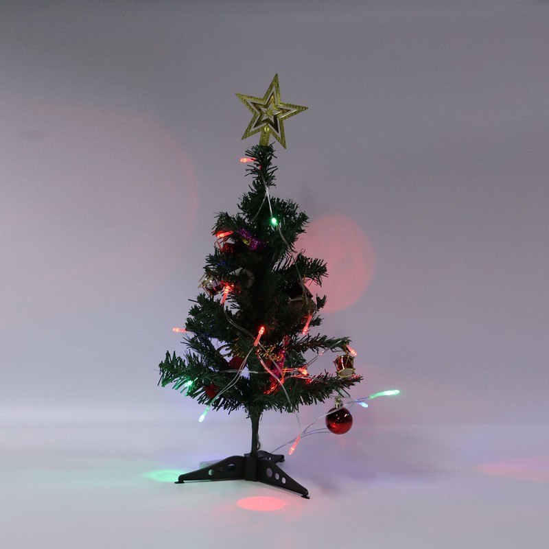 19.7inch Tabletop Christmas Tree Mini Artificial Decorated Christmas Tree Set