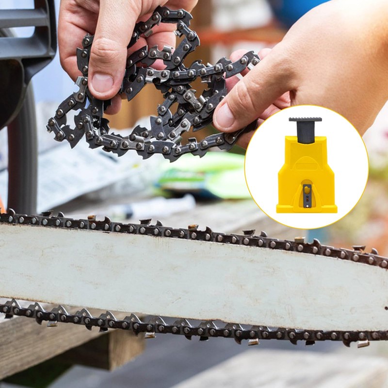 Chainsaw Chain Sharpener, Portable Chainsaw Teeth Sharpener, Crank Chainsaw Chain