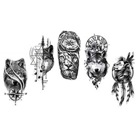 Lion tattoos wolf tattoos arm tattoos fake tattoos 5 sheets men tattoos Leon5