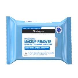 Neutrogena Makeup Remover Cleansing Towelettes, Fragrance Free, 25 ct