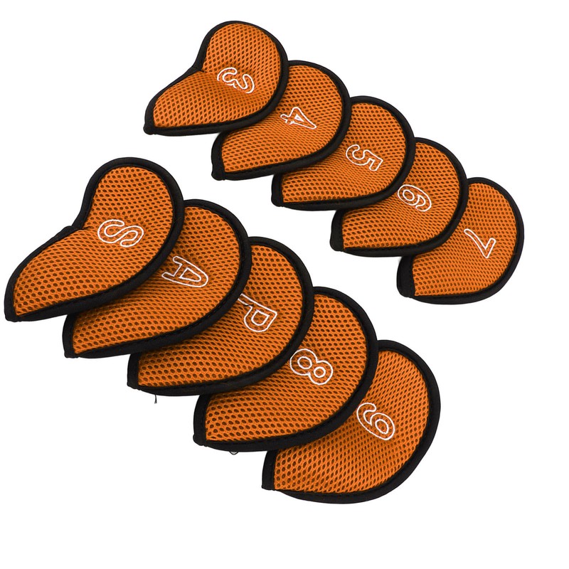10pcs Golf Iron Covers Set with Numbers Waterproof Golf Head