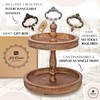 2 Tiered Tray Stand [Includes 3 Changeable Handles] - Stunning