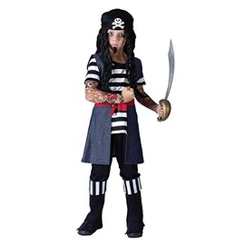Multicolor Tattoo Pirate Boy Costume Set for Kids (Small Size) - Perfect for Dress-Up, Cosplay, World Book Day, & Parties