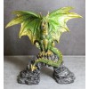 Ebros Gift Green And Gold Scales Behemoth Dragon Perching On