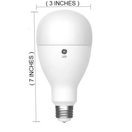 GE Lighting (case of 3 bulbs) GE ultra bright LED 3-way light bulb, 250/150/75 watt