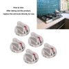 5Pcs Gas Stove Knob Cover Control Dial Knobs Stainless Steel