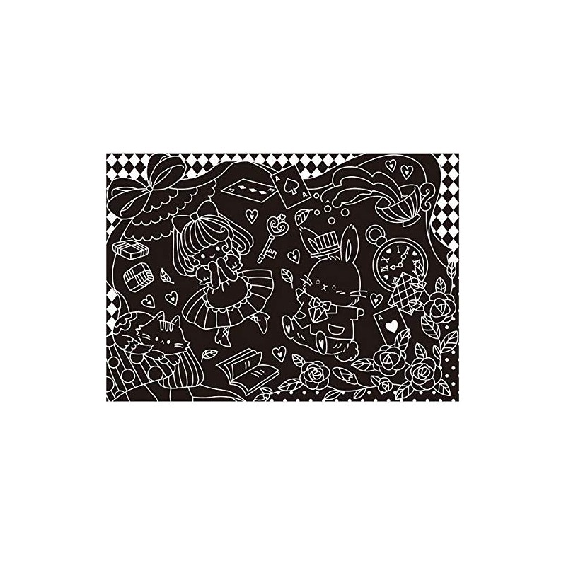Japan Pearl Processing Scratch Art Animal Dream with Scratch Pen