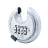FJM Security SX-790 4-Dial Combination Disc Padlock, Chrome - 4