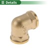 HEROFFIX Brass Pipe Fittings 1/2" Female Thickened Internal Thread Elbow