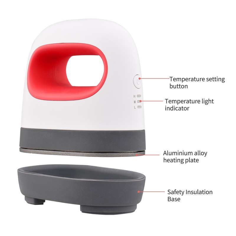 Mini Heat Press Machine 3 Heating Modes Portable HTV Iron