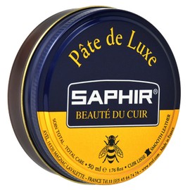 [サフィール ブルー] 鏡面磨きのエントリーモデル ビーズワックスポリッシュ 靴磨き ハイシャイン 靴墨 つや出し 37 ミディアムブラウン 100ml