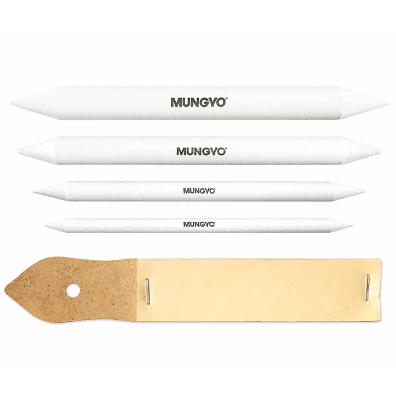 Mungyo Pastel Blending Set with 4 Stumps and 12 Sandpapers,