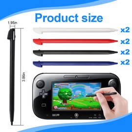 ZKGYUS Pack of 8 Pens for 3DS XL - 3ds Pen - Stylus Pen for NDS DS Lite DSL NDSL Pen Tip Game Console Stylus Plastic Game Console Accessories (4 Colours Style 1)