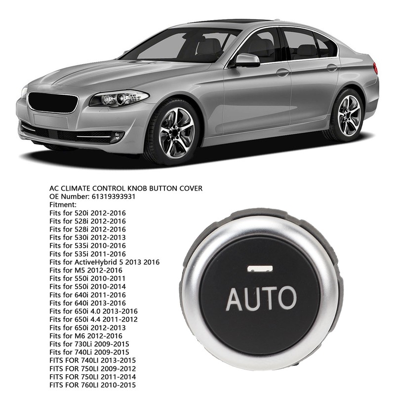 AC Climate Control Knob Button Cover 61319393931 AUTO Rotation Actuator