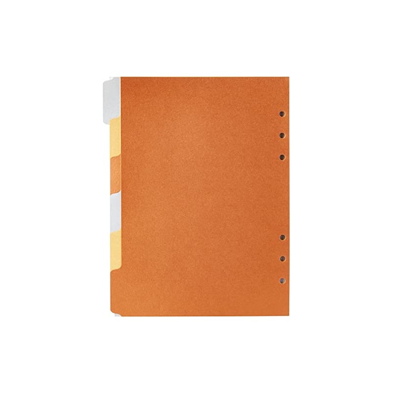 A5 Metallic 6 blank tabs index