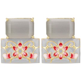 Aheli Classy Traditional Enamel Faux Stone Stud Earrings Indian Ethnic Wedding Fashion Jewelry Gift for Women