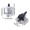 Trailer Door Latch T Handle with 2‑Key Stainless Steel Chrome