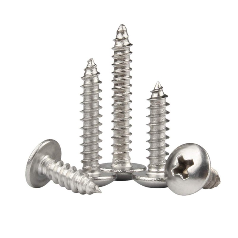 Xiedeai Self-Tapping Wood Screws Stainless Steel Screws Round Head Hardware