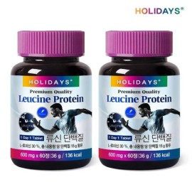 Holidays Leucine Protein Tablets, 60 tablets, 2 bottles (total 4 months supply) None / 홀리데이즈 류신 단백질 타블렛 60정 2병 (총4개월분) 없음