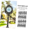 Tofficu 6pcs Clock Numeral Kit Arabic Roman Replacement Parts for