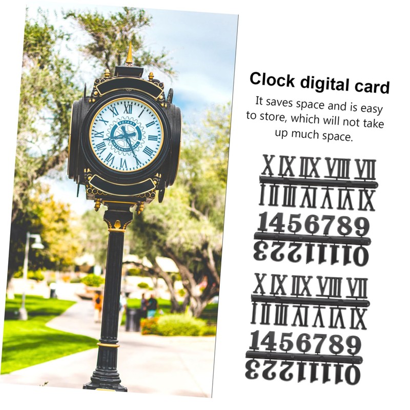 Tofficu 6pcs Clock Numeral Kit Arabic Roman Replacement Parts for