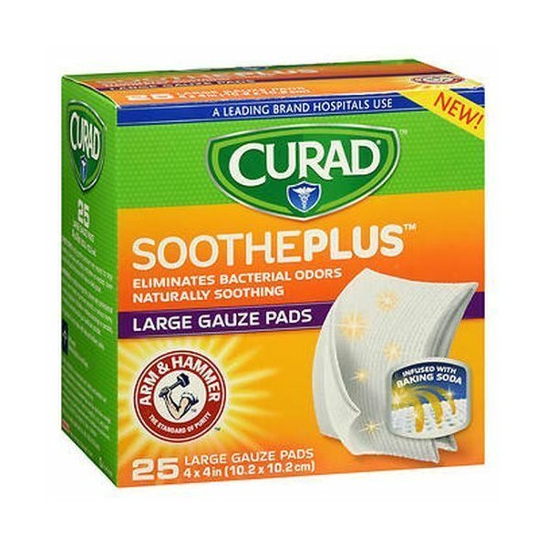 Curad Sootheplus Large Gauze Pads 25 Each  by Curad
